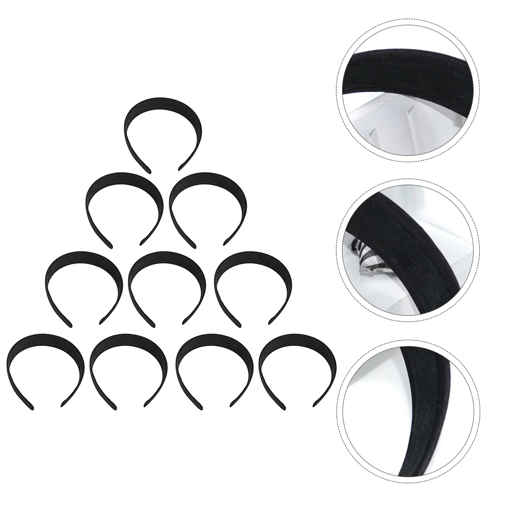 

10 Pcs Broadside Hair Hoop Wide Headband Pure Color Women Girls Plastic Face Headband Material Accessories Craft Supplies