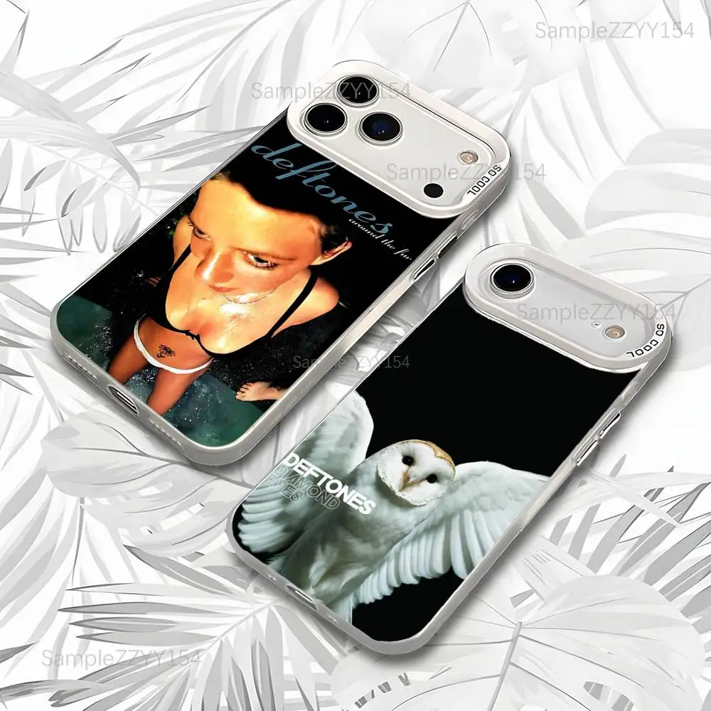 

D-DeftonesS Diamond Eyes Phone Case For iPhone 17,16,15,14,13,12,X,8,Pro,Max,Plus,E,SE4,Air,Mini White IMD Matte