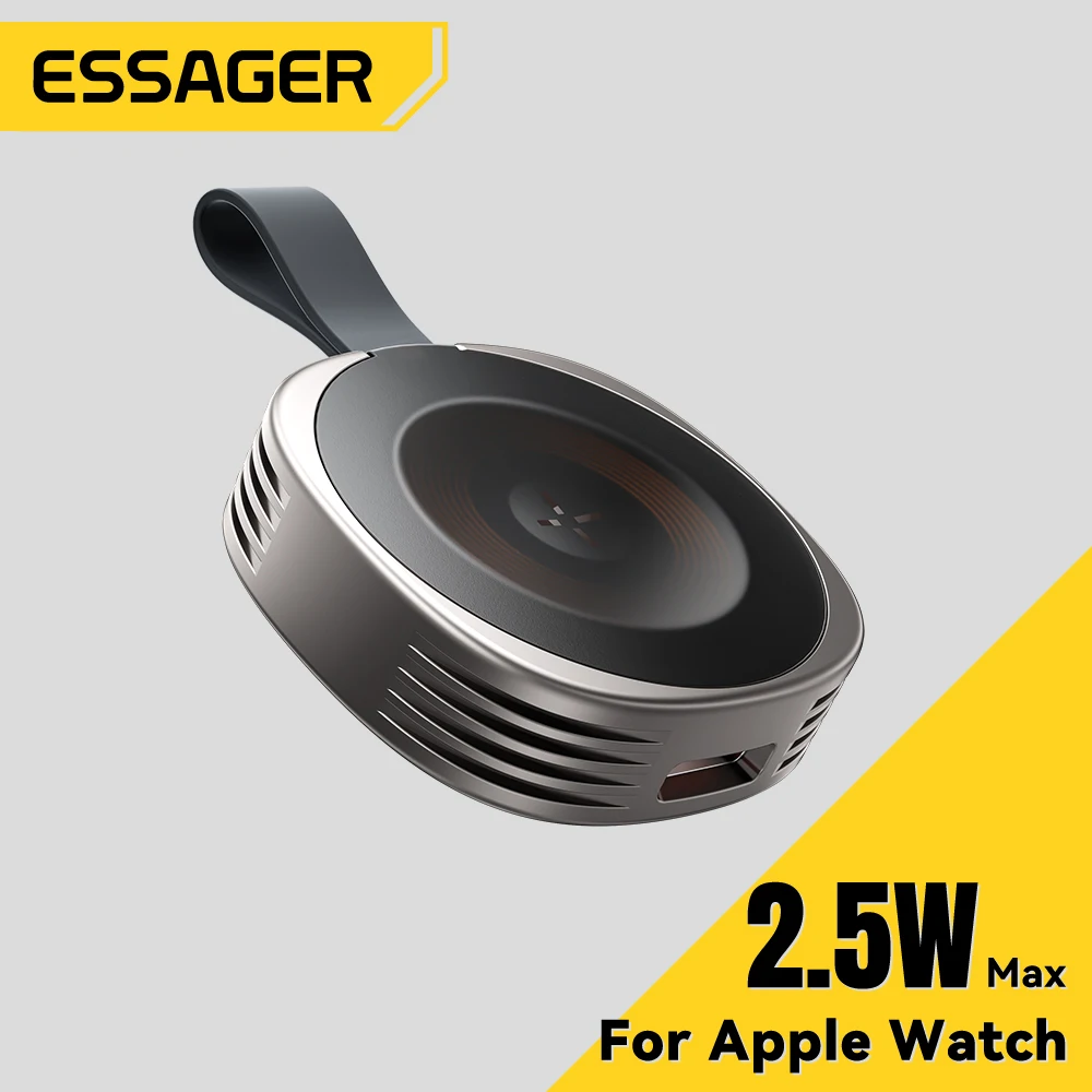 

Essager Magnetic Wireless Charger for Apple Watch 8 7 6 5 4 3 2 SE Portable USB Type C Magnetic Fast Charger for iWatch Ultra