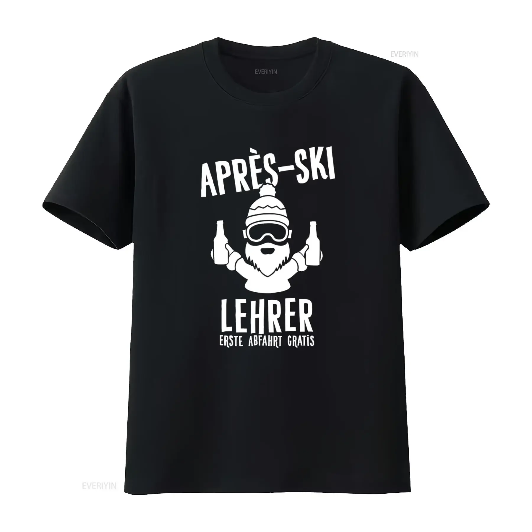 Après Ski Men's T Shirt Teacher Fun Moonworks Cool Themed Design with Lehrer and Erste Abfahrt Gratis Text for Lovers vintage