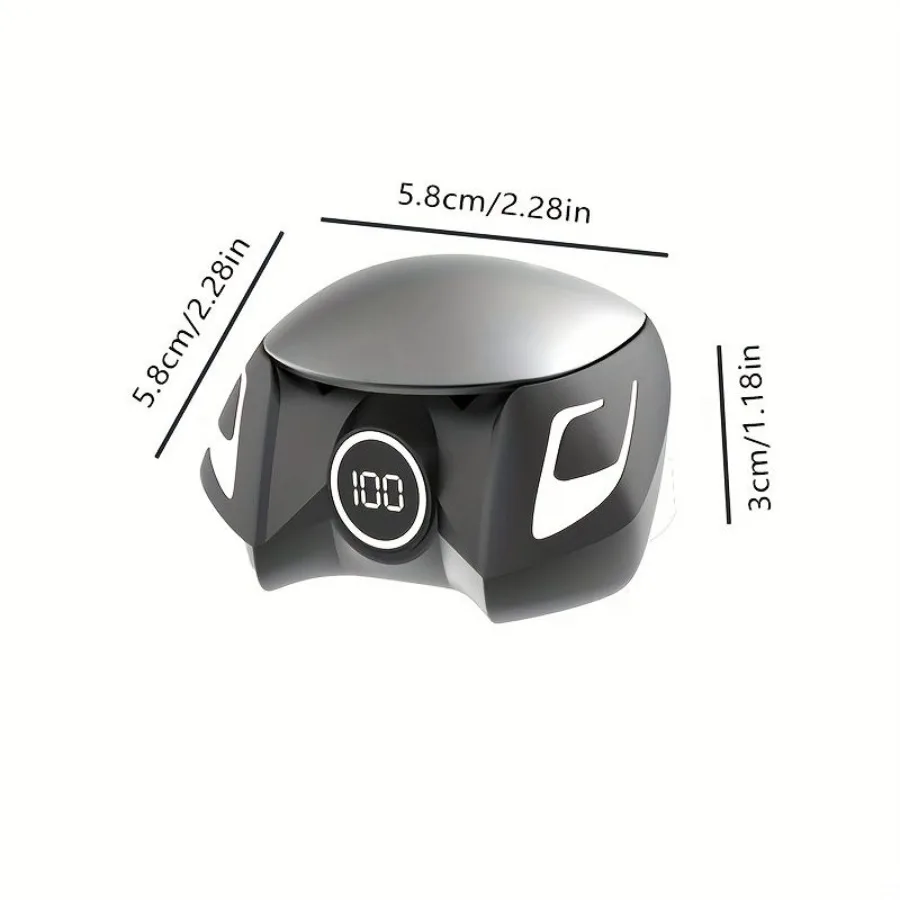 Conjunto sem fio para jogos, redução de ruído binaural, conjunto de música intra-auricular, display digital tipo c, cabine de luz ambiente colorida