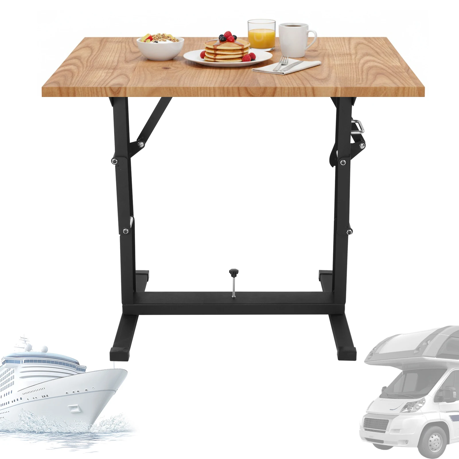 

Iron Foldable Tables Frames Multi-Purpose Portable Dinette Table Base Legs Easy Install for RV Camper Dining Desks Base