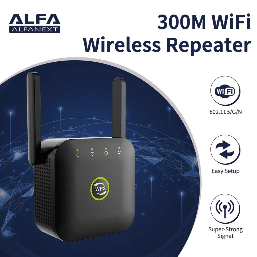 300Mbps Inalámbrico WIFI Repetidor Remoto Extensor Wifi Amplificador WiFi 802.11N WiFi Repetidor Amplificador Wi Fi Reapeter