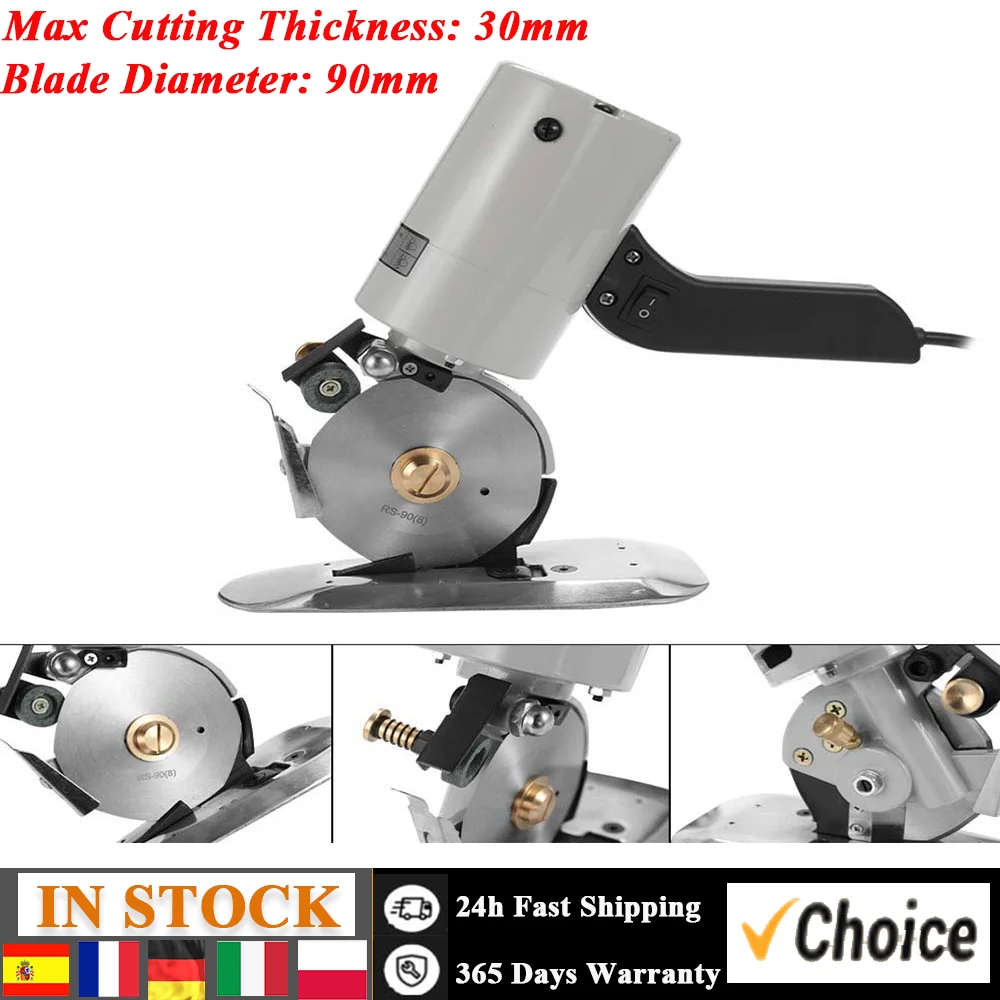 Electric Portable Low-Noise Lightweight Cloth Cutter Fabric Round Cutting Machine TY-90B