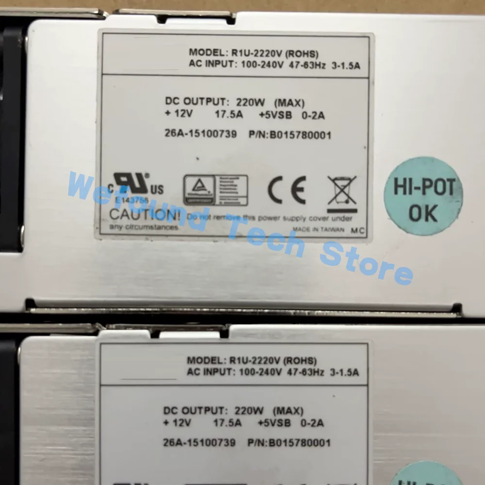 R1U-2220V Power Module R1U2-5220V4H Cage 1U 220W Industrial Control Firewall Redundant