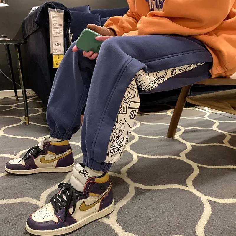 

Trousers Plus Big Size Hip-hop Baggy Sweatpants for Men Young Students High Quality Cool Retro Korean New in Man Sports Pants