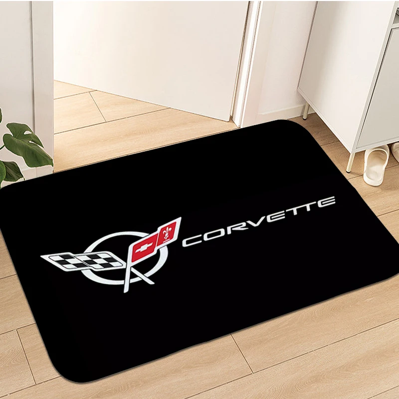 Door Mat for Bathroom C-Corvettes Carpet for Bedroom Anti Slip Doormat Entrance Door Washable Non-slip Kitchen Living Room Rug