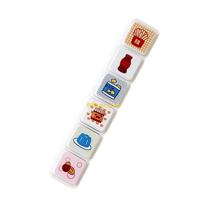 

C90C 6 Pattern in 1 Cartoon Stamp Abs Decorative Prame for Craft ScrapBooking Journal