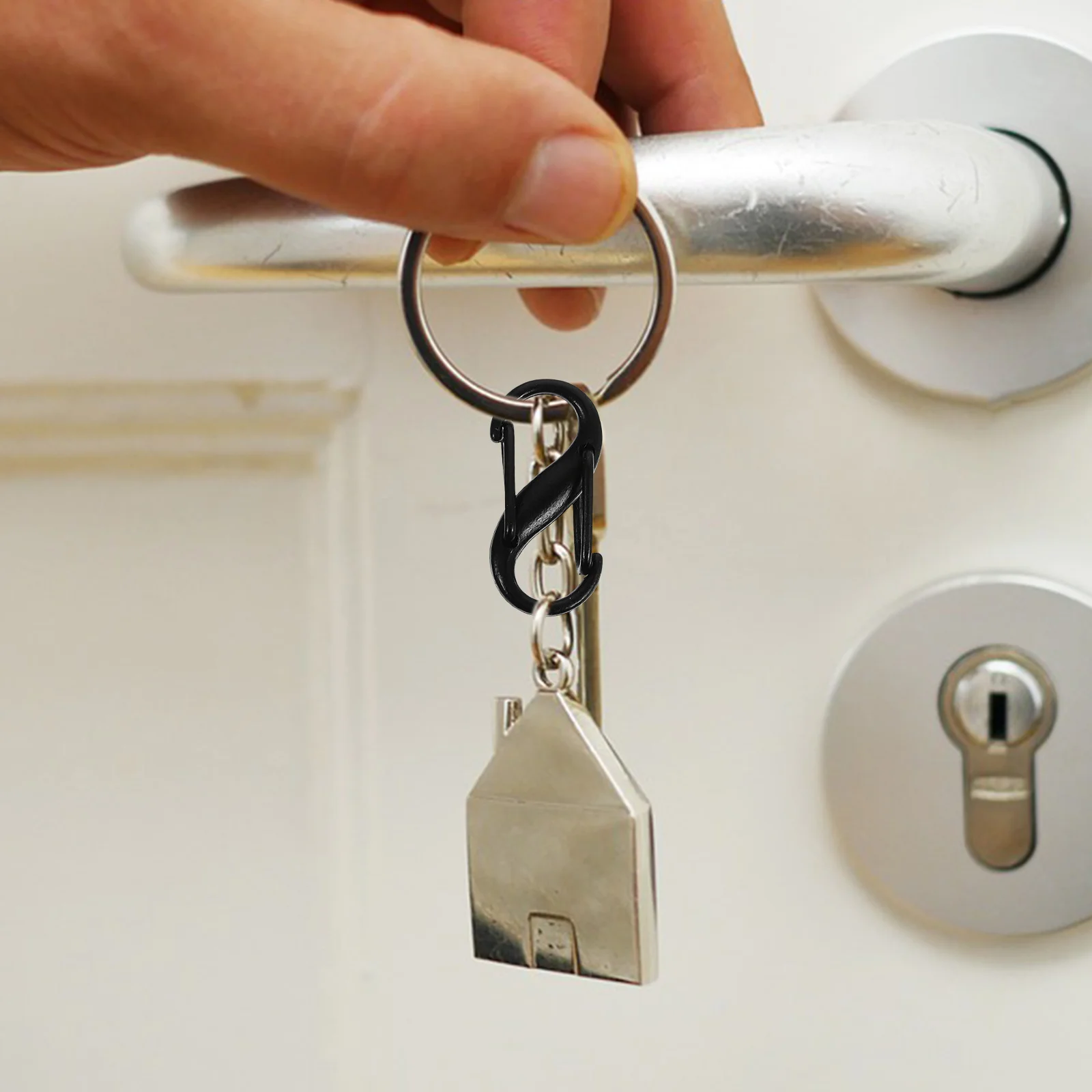 

100pcs S Shape Hooks Black Zinc Alloy Double Ended Lobster Clasp For Jewelry Making Keychain Purse Lock Necklace Clasps Small