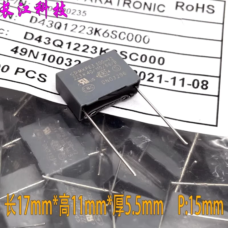 Farah MKP 223 22nf 0.022uf 300v 1000v 1kv y2 safety capacitor C43Q1223K
