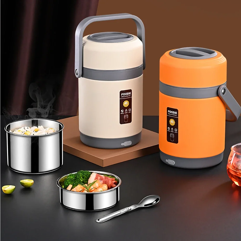 USB Electric Heated Lunch Box Stainless Steel Food Warmer