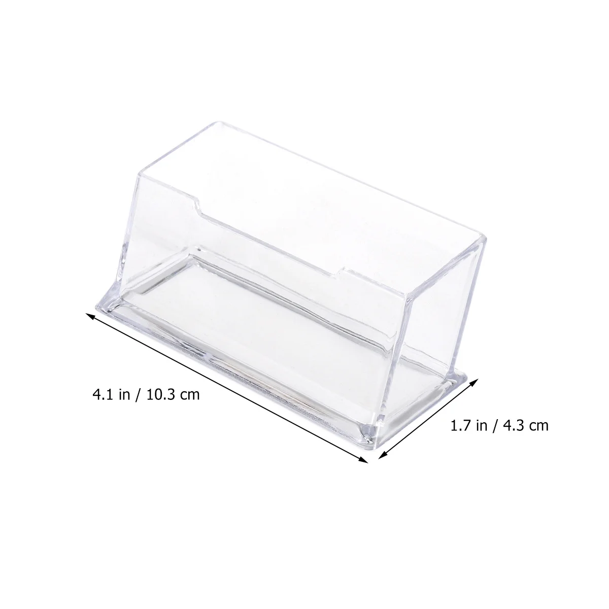 10 stuks visitekaartjeshouder transparant acryl desktop organizer standaard voor bureau opslag vitrine kleine identiteitskaart doos