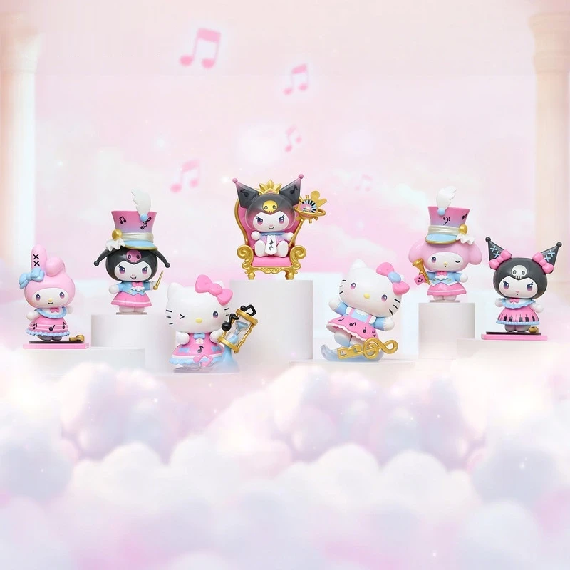 

Аутентичная слепая коробка Sanrio Kuromi Hello Kitty My Melody Time And Space Symphony Series, аниме-фигурка, модель, настольные игрушки