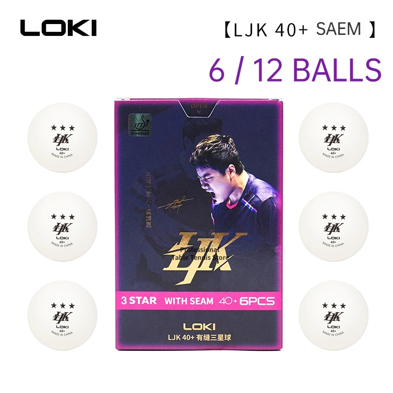 

Новинка 2023 года LOKI LJK, 3-звездочные мячи для настольного тенниса со швами, 40 лет, специальный мяч для соревнований, профессиональные мячи для пинг-понга Loki