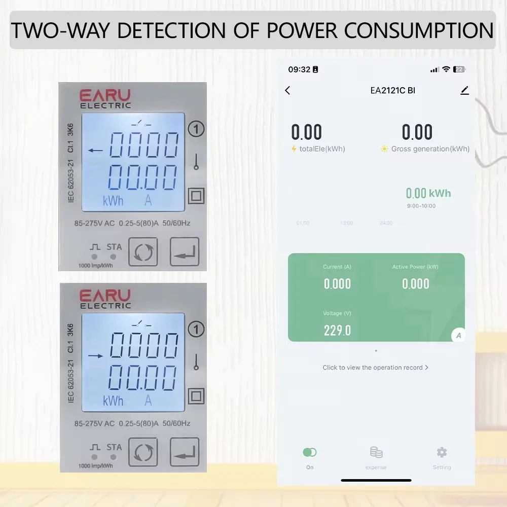 Imagem -04 - Zigbee-medidor de Energia Monofásico Inteligente Monofásico 110v 220v 80a Bidirecional Eletrônico Aplicativo Tuya