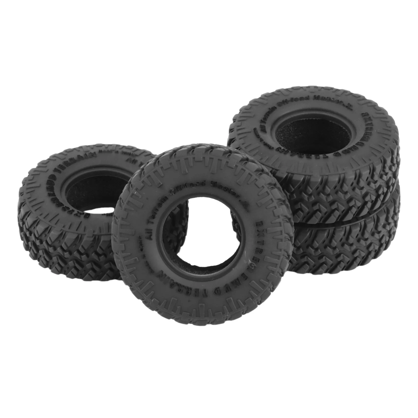 4PCS 52X17mm Soft Rubber All Terrain Wheel Tires for 1/24 RC Crawler Car Axial SCX24 90081 AXI00002 Upgrade Parts