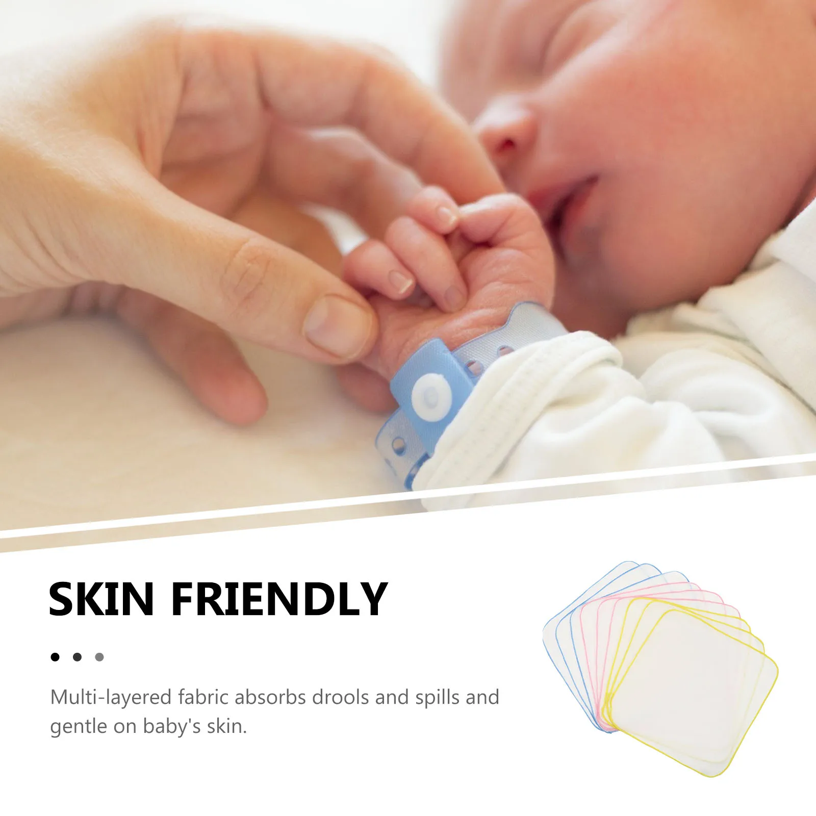 

9pcs Baby Burp Cloths Cotton Muslin Bibs Drool Towel Washable Reusable Skin Friendly Soft Absorbent Burping for Newborn