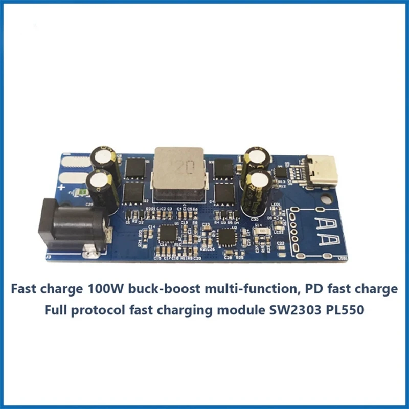 1 PCS SW2303 Full Protocol Fast Charging Module PL5501 Type-C Fast Charging PC+Metal 100W Buck-Boost PD QC Fast Charging Module