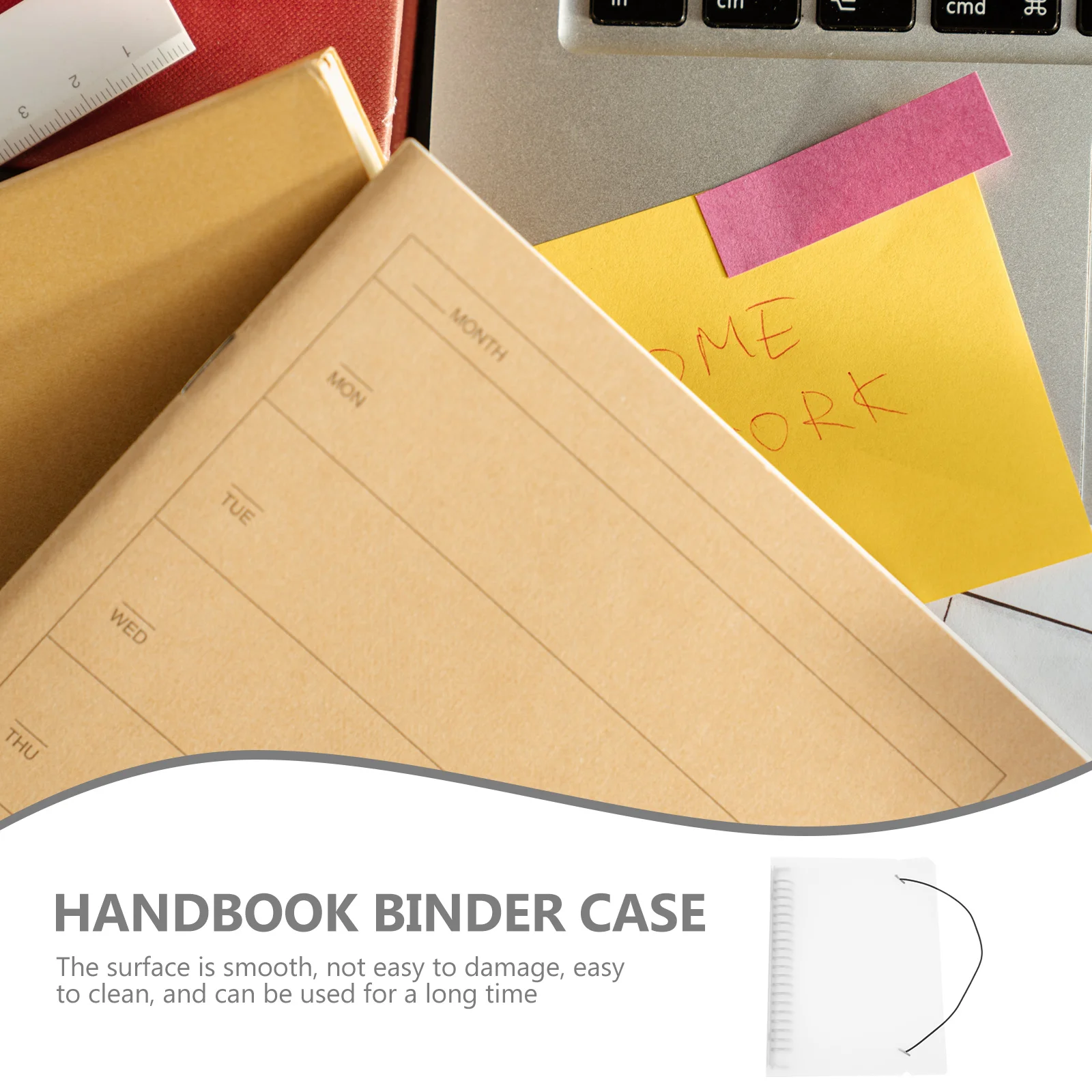 

Handbook Cover Translucent PP Binder Notepad Protector Smooth Surface Long Time Use Exquisite Practical Gift