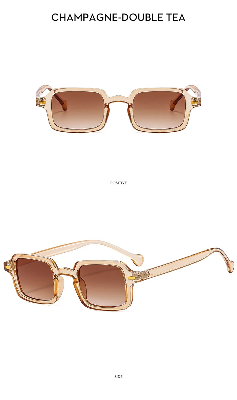 8 Teile/satz Luxuriöse Rechteck Sonnenbrille Frauen Oval Vintage Quadrat Sonnenbrille Männer Shades Weibliche Brillen Anti-glare Gläser – Detail 13