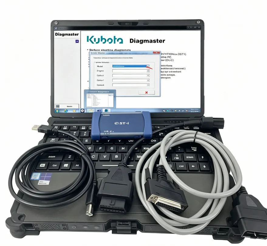

v110 laptop DSTI DST-I For KUBOTA DIAGNOSTIC Kit PYTHON for kubota diagmaster Python interface Takeuchi Diagnostic Tool