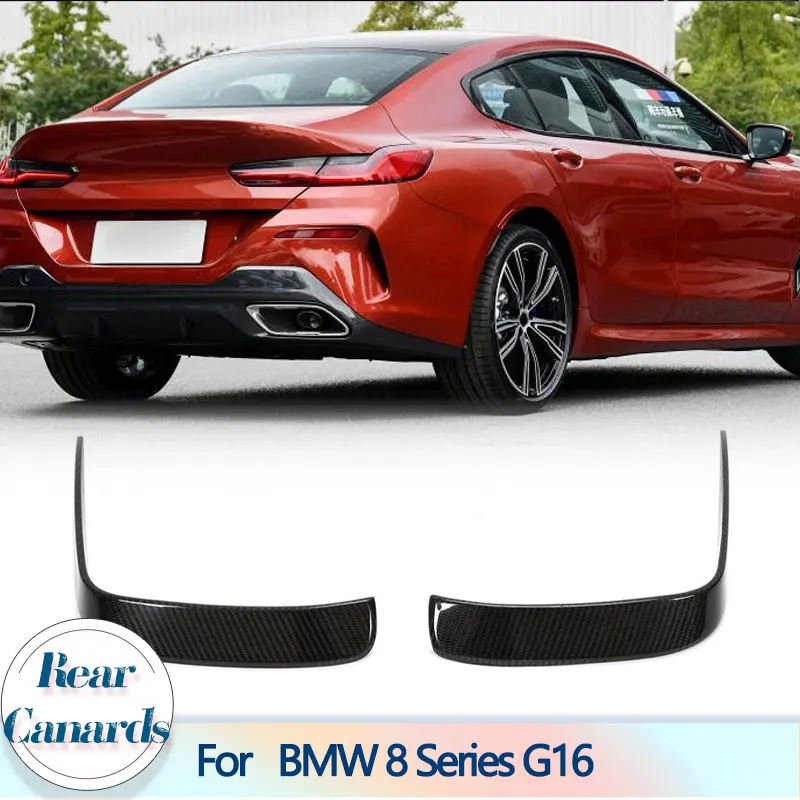 Car Rear Bumper Air Vents Trims for BMW 8 Series G16 M850i M Sport Gran Coupe 4-Door 2018-2022 Prepreg Dry Carbon Rear Canards