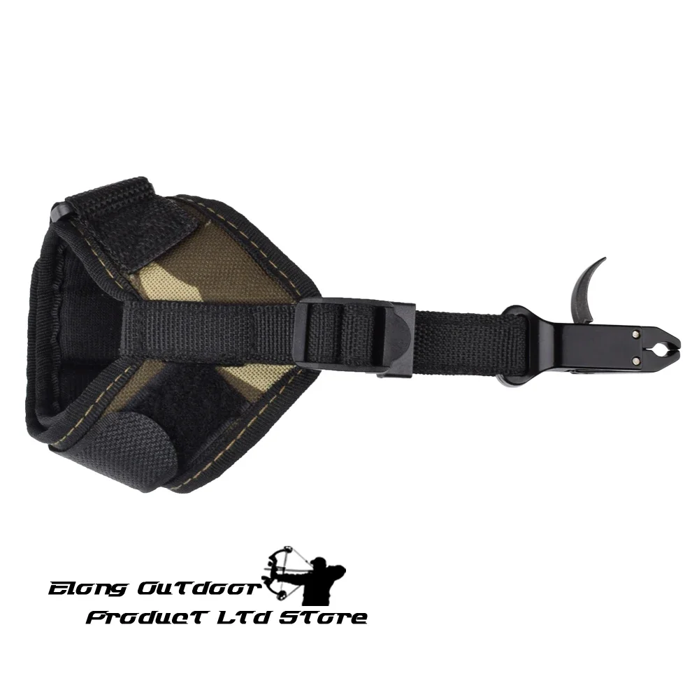 

1X Camo Release Aid Compound Bow Trigger Caliper Adjustable Strap Wrist Tool Youth Archer Archery Bow