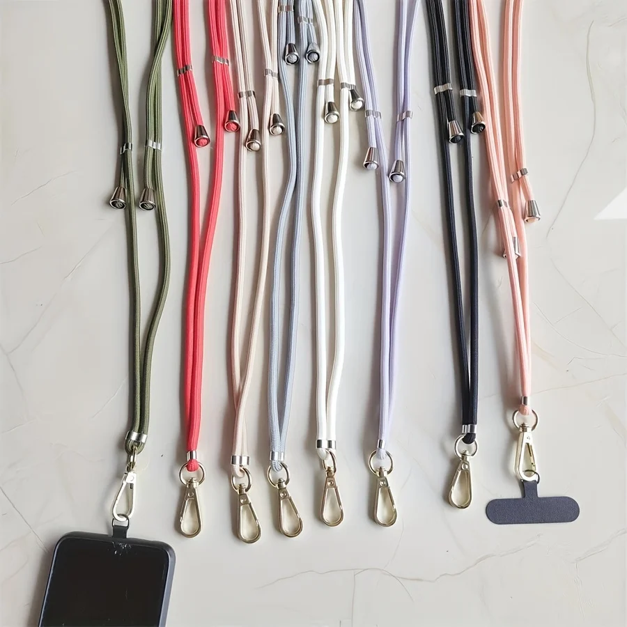 

New 6mm Multi-functional Mobile Phone Cross-body Lanyard Colorful Belt Key Chain Safety Rope