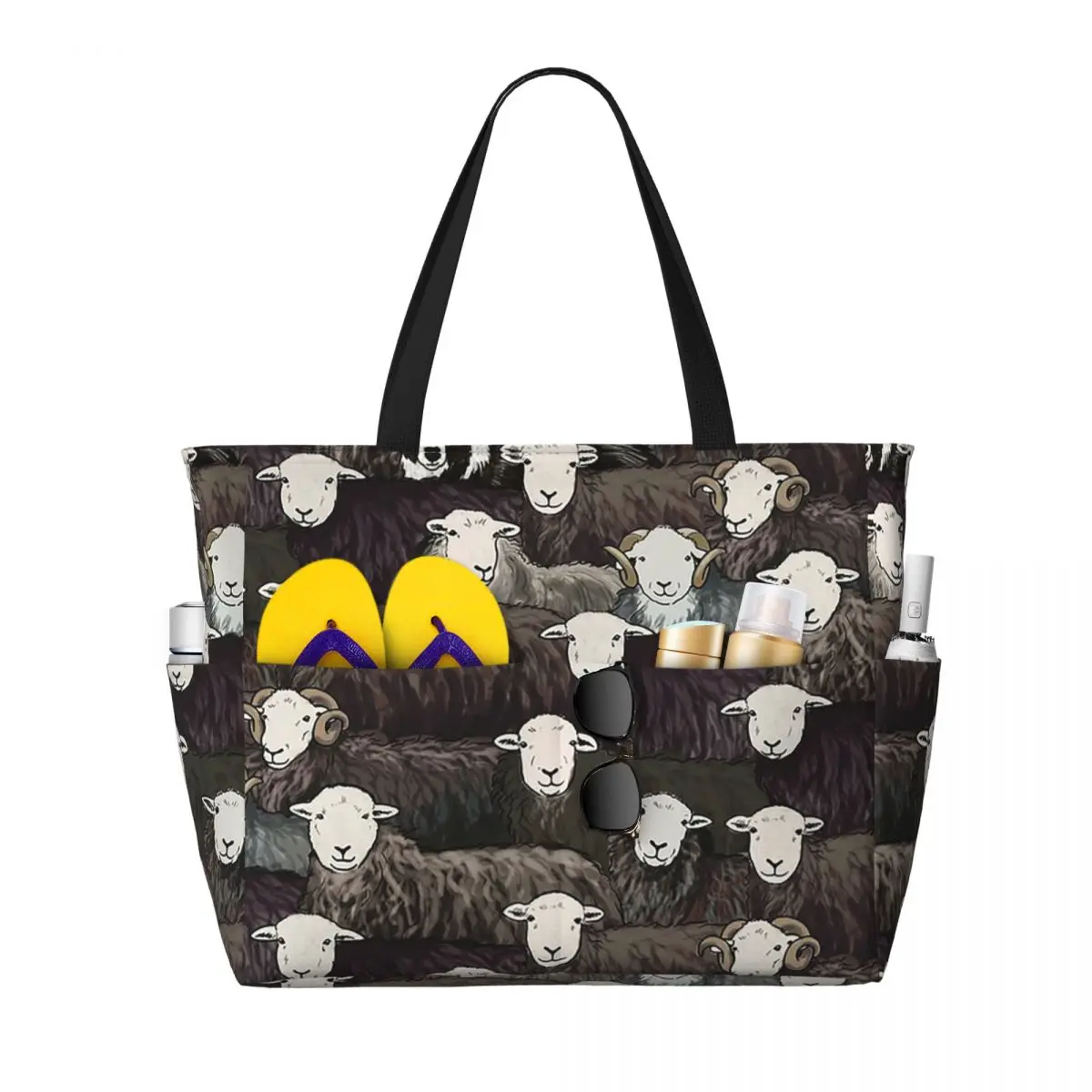 Herdwicks Beach Tote Bag Sport Gym Yoga Duffle Large Tote Bag Women Travel Bag Fitness bag