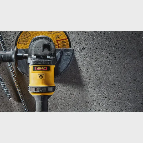 FLEXVOLT 60V MAX Angle Grinder, Brushless Cordless, 7 in, KICKBACK BRAKE, TOOL CONNECT Chip-Ready