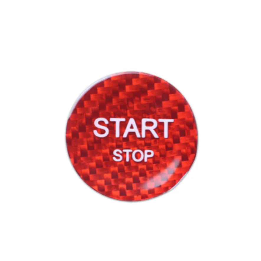 Carbon Fiber Start Stop Switch Car Engine Button Sequins Sticker Trim For Peugeot 408 308S 508 C4L 4008 5008 508L DS5 DS4 DS6