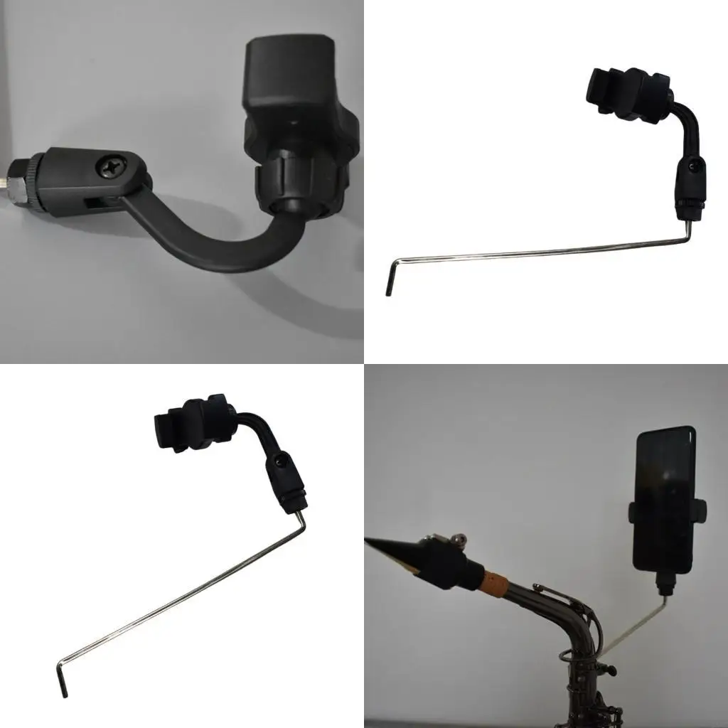 Multiple Brass Alloy Smartphone Clip For Musicians Practicing Wind Instruments And Reading Scores
