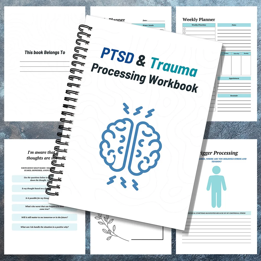 1PC Comprehensive PTSD & Trauma Processing Workbook: Professional Mental Health Journal for Trauma Survivors & Therapists, Ideal