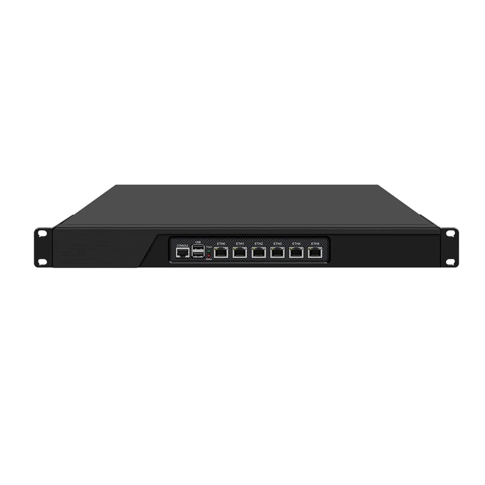 HUNSN 1U Rack Mount Firewall Appliance,PFSense,2th Gen Core I3/I5/I7,Mikrotik,OPNsense,VPN,RJ08,6Intel 2.5GbE I226-V LAN,Console