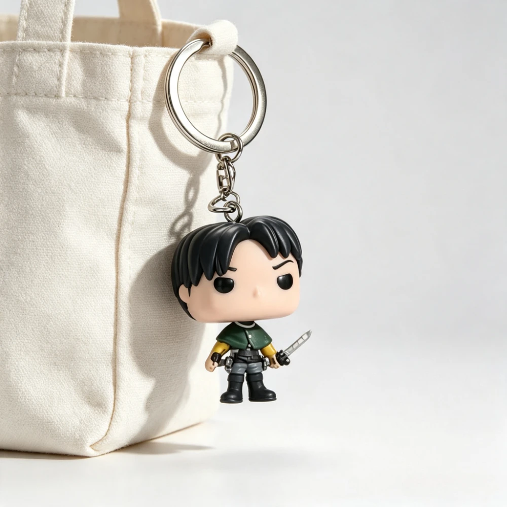 Anime Figure Attack On Titan Rivaille Ackerman Levi Figure Collection Toys Gifts Pocket PVC Figure Toys Keyring