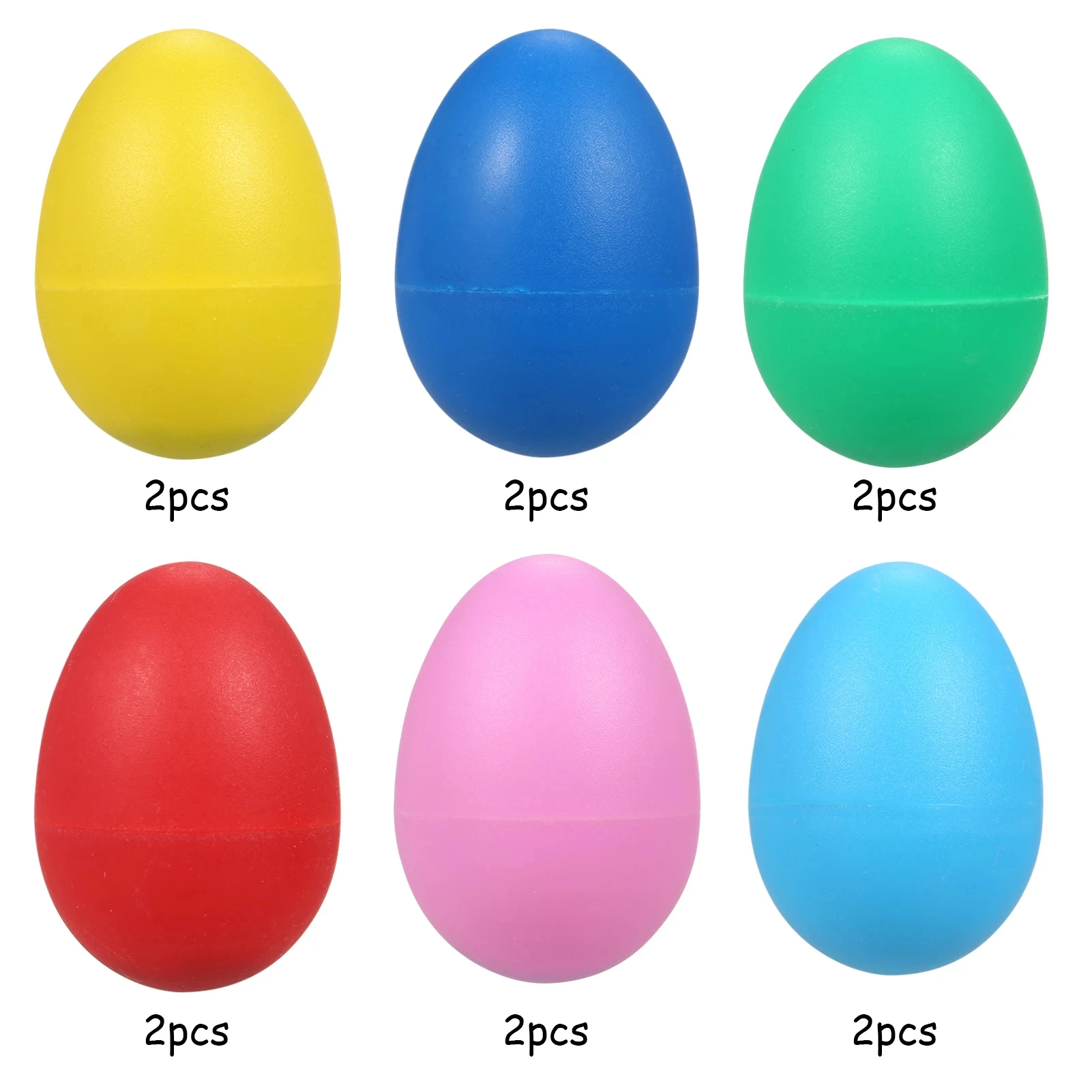 12Pcs Egg Shakers Musical Instruments Percussion Egg for Kids Toys Plastic Easter Egg Shaker for Education Musical Learning