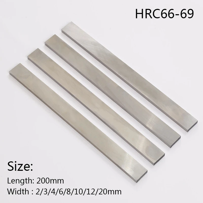 200mm Length Square High Speed Steel Turning Tool Width 2~20mm White Steel Knife Bar Super Hard Knife Blank Lathe Machining Tool