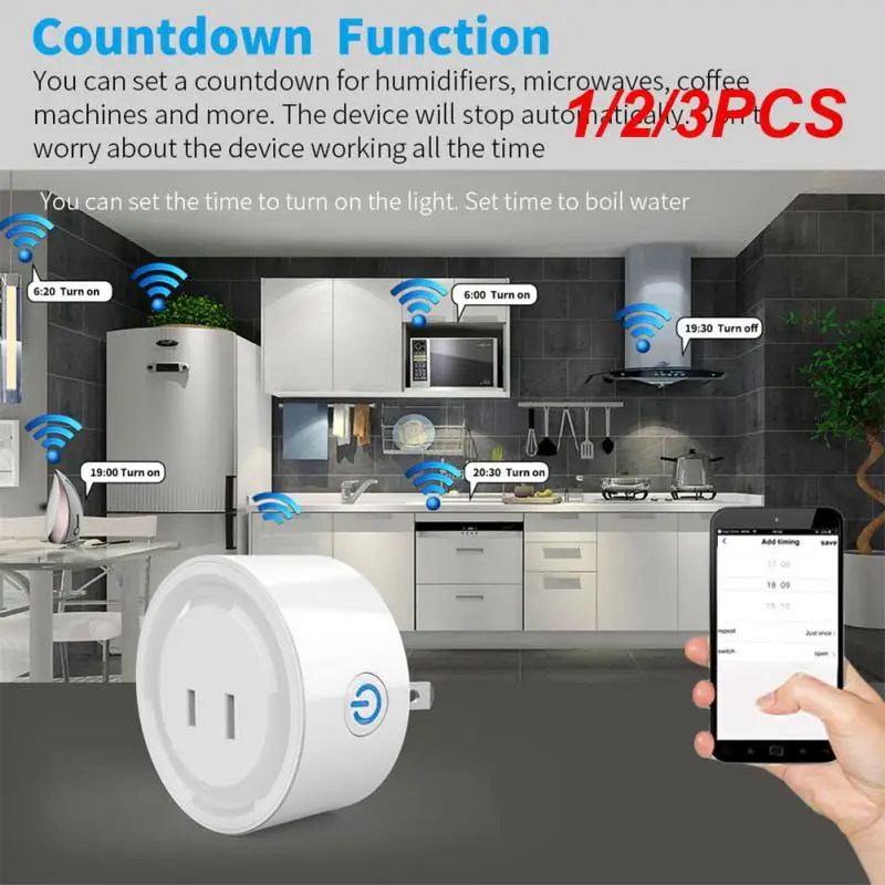 1/2/3PCS Tuya Smart Plug Timing 10a Jp Outlet Support Alexa Home Tuya Smart Home Smart Socket Smart Life Wifi Plug Wifi