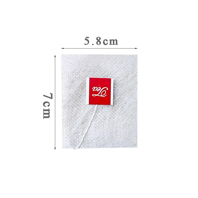 Biodegradable Corn Fiber Tea Bags Food Safe Disposable Infuser Bags Heat-Sealable Tea Filter Sachets with Hanging Label String