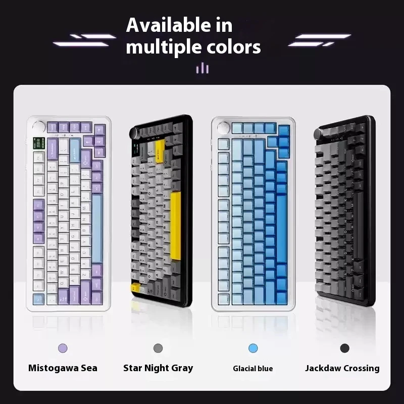 

Ajazz Ak820 Max Механическая клавиатура с магнитной осью и боковой гравировкой, беспроводная связь для киберспорта, Bluetooth, трехрежимная регулируемая клавиатура,path