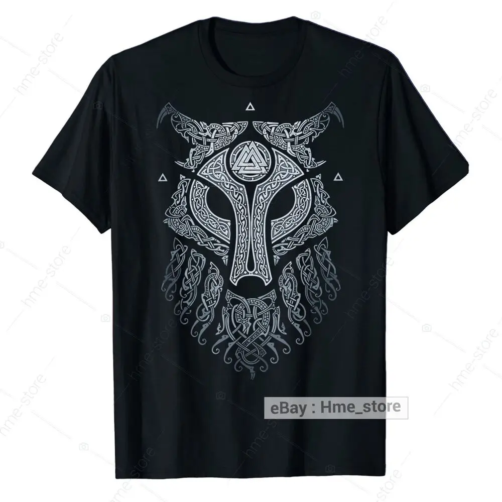 

Fenrir Viking Wolf Of Odin T-Shirt Norse Nordic Odinism Mythology Tee Anime Graphic T-shirts