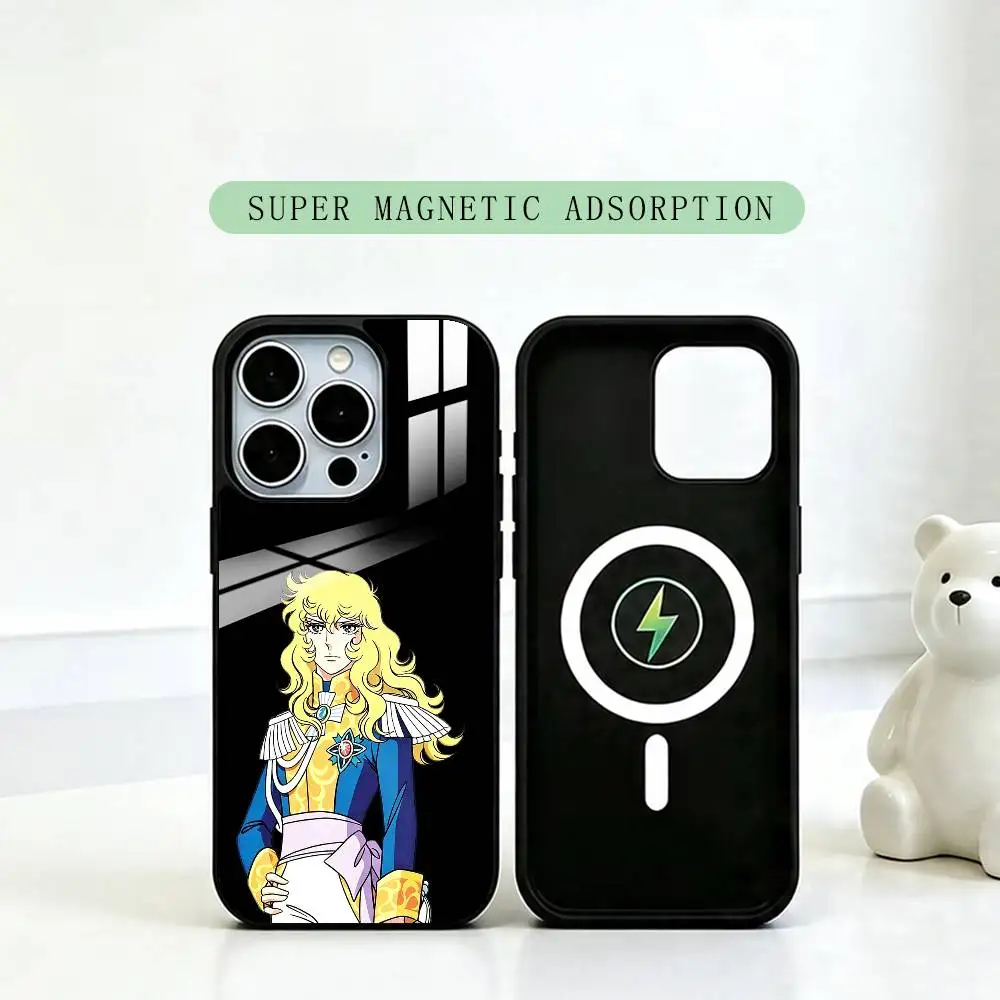Rose of Versailles Manga lady Oscar Phone Case For iPhone17,16,15,14,13,12,11Plus,Pro Compatible with magnetic wireless charging