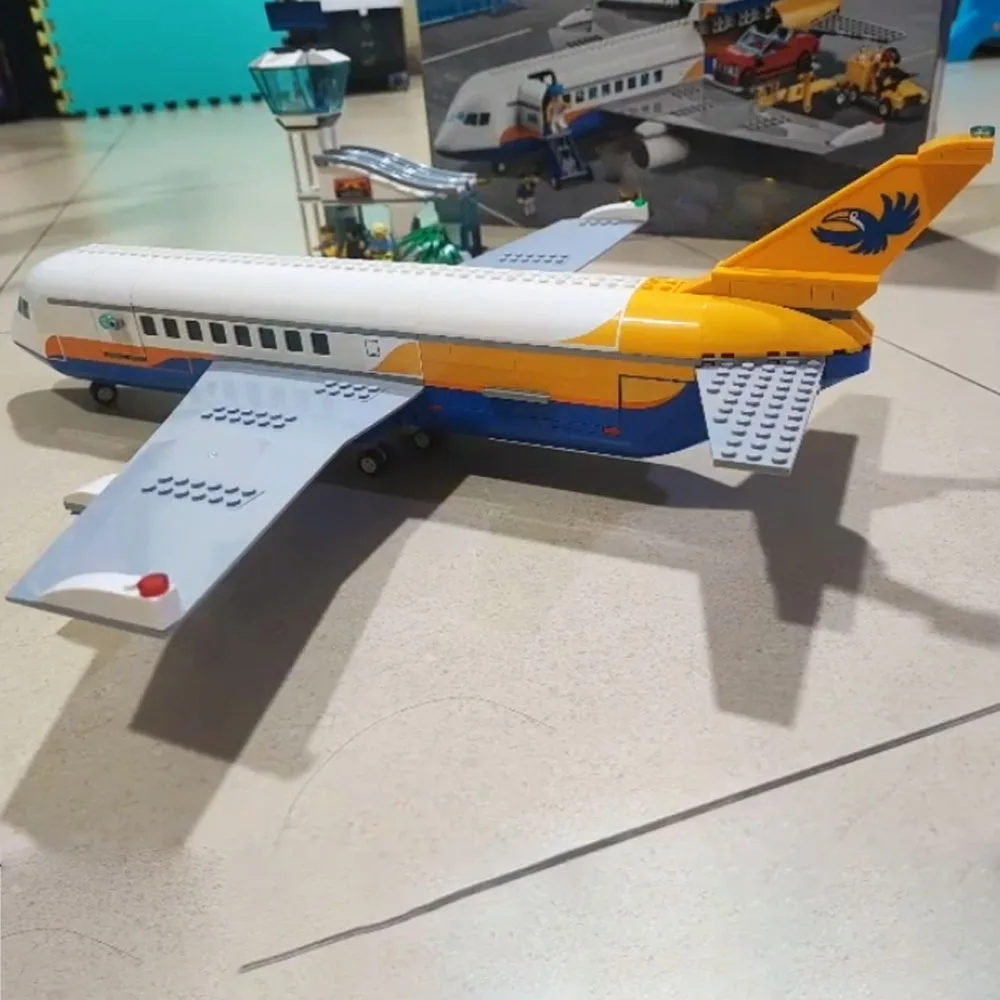 City Passenger Airplane Compatible Building Blocks Aviation Airbus Construction Aircraft Aeroplane Toys Christmas Gift