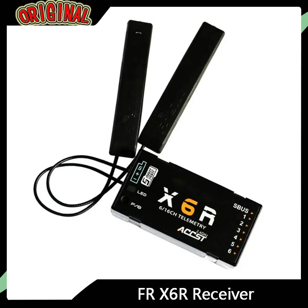 

FR X6R 2.4G 16CH SBUS RC Receiver - PCB Antenna Smart Port Data Return for OpenTX Taranis X9D/Jumper T16/T18 RC Drone