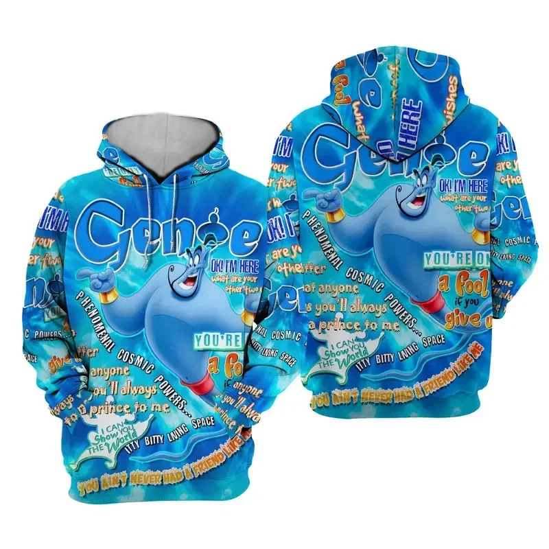 Disney Boys Girls Hoodies Aladdin Magic Lamp Men's Hoodies 3D Printed New Pullover Oversized Men's Hoodies Casual Men's Clothing