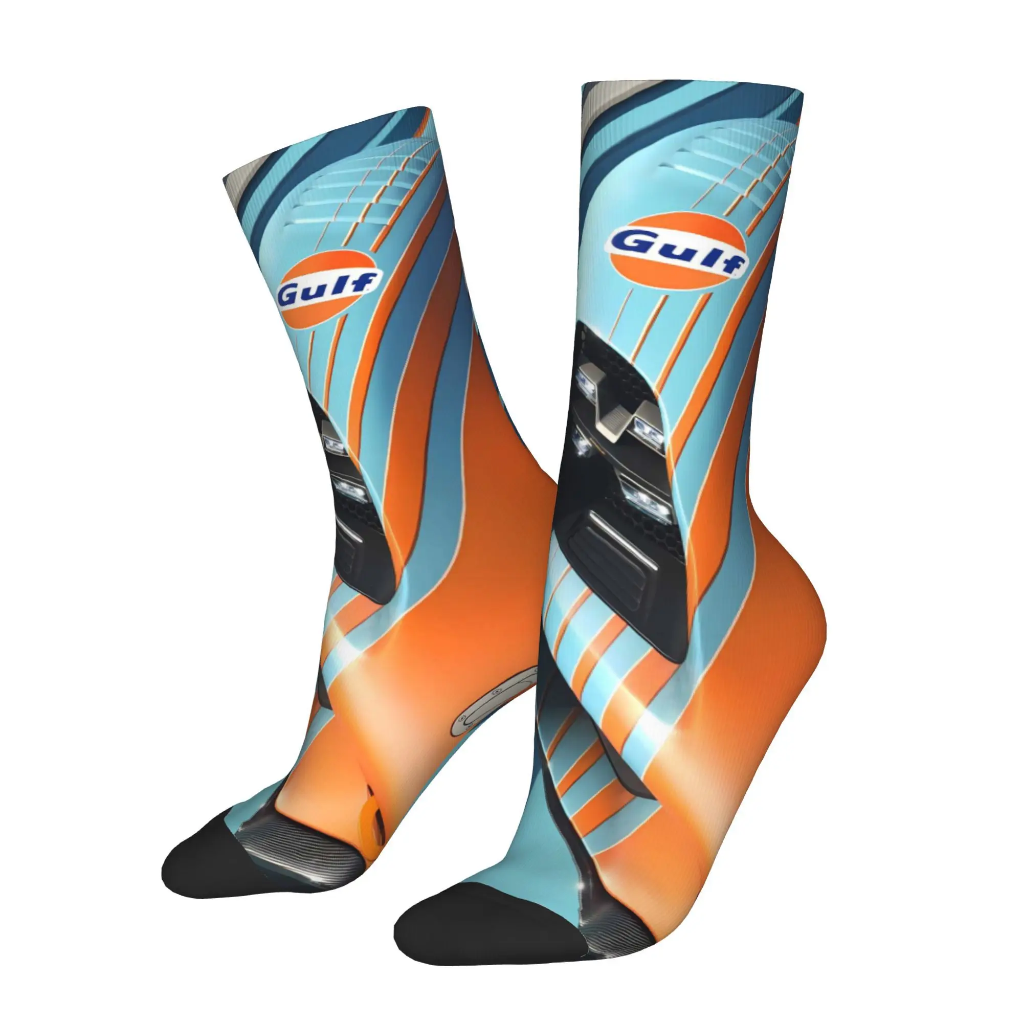 

Vintage Oil Racing Blue Men's Socks Unisex Novelty Funny Crew Sock Gift