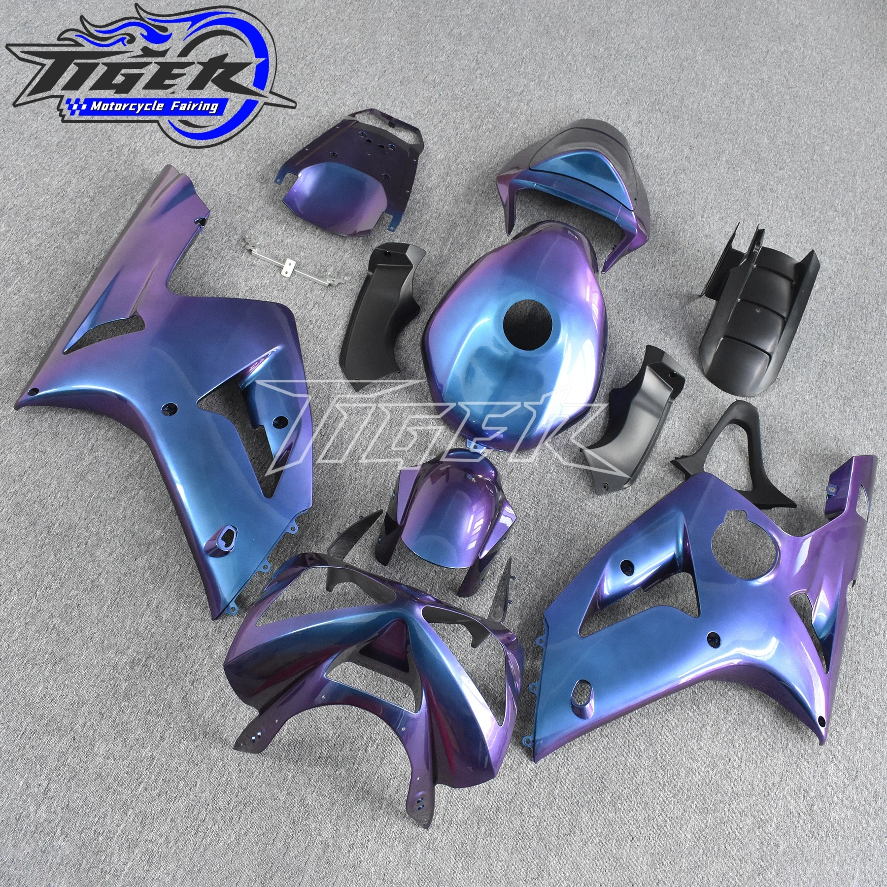 

New ABS Whole Fairings kit Fit For Kawasaki ZX-6R ZX6R 636 2003 2004 03 04 Bodywork Set bright purple 2003 fairing