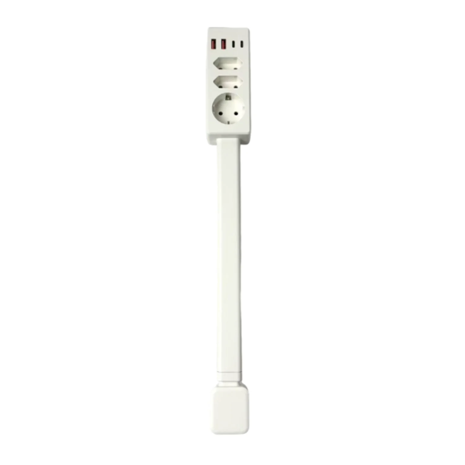 Flat Plug Power Strip with Rotatable Outlets | Space-Saving for Sofa Back/Nightstand/Desk | No More Cluttered Wires