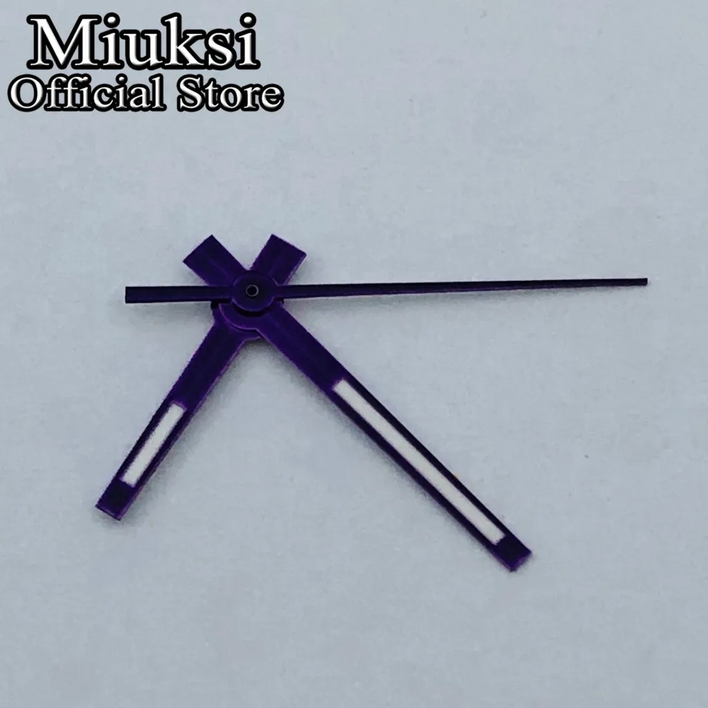 Miuksi green blue purple watch hands luminous fit NH35 NH36 NH38 ETA2824 2836 Miyota8215 Mingzhu DG2813 3804 movement