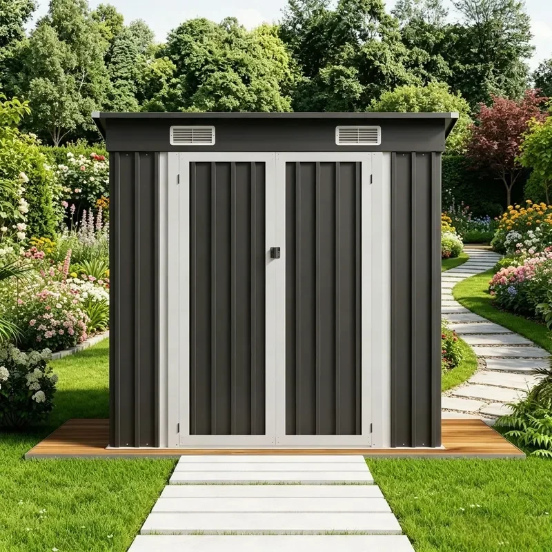 YAO Outdoor Storage Shed for Garden Courtyard Terrace Utility Room Simple Combination House Tool Storage Solution